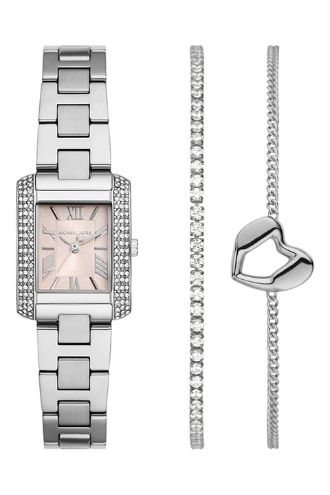 Michael Kors, Rozsdamentes acél karóra és két karkötő, Ezüstszín