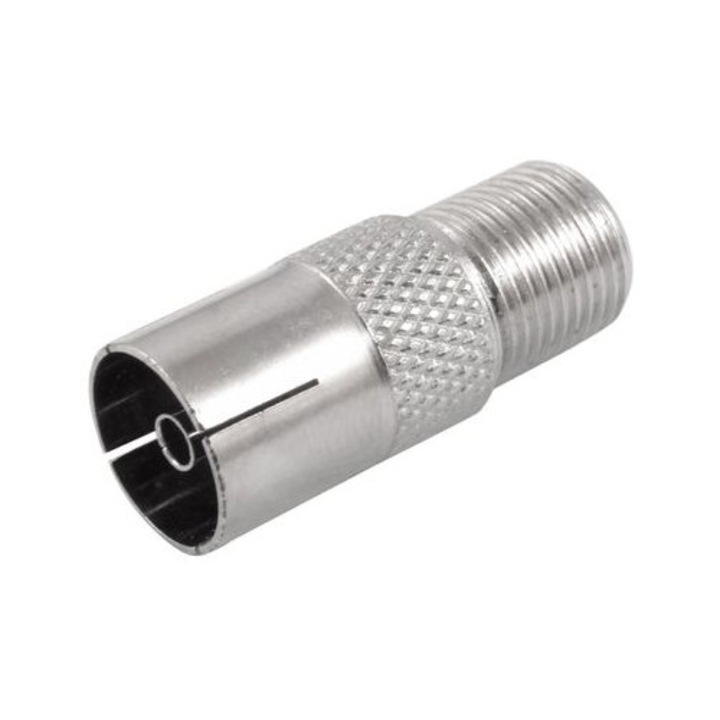 Adaptor Drept TV Mama - F Mama 90 grade, metalic