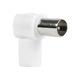 Conector (Mufa) TV Tata Plastic Ecranata 90 Grade 75 Ohm cu cleme