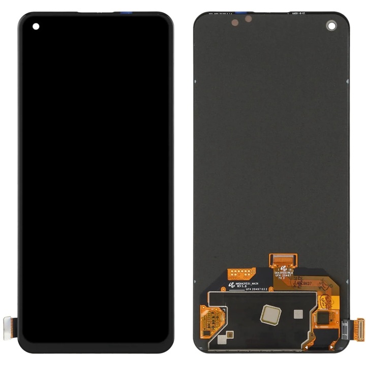 Дисплей и сензорен екран на телефона, Tradebit, Съвместим с Oppo Reno 7 5G, 1080 x 2400 px, 6.43", Черен