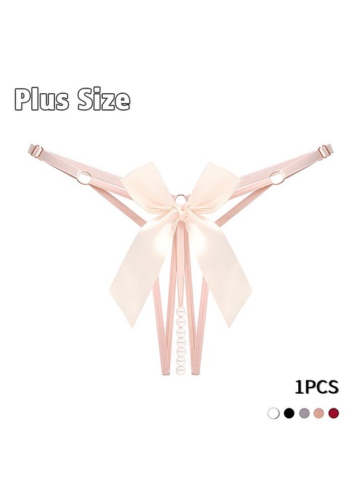 Секси прашки, Plus Size, регулируеми, един размер, найлон/спандекс, розов