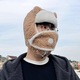 Caciula dama, captusita, cu protectie pentru urechi, bumbac/poliester