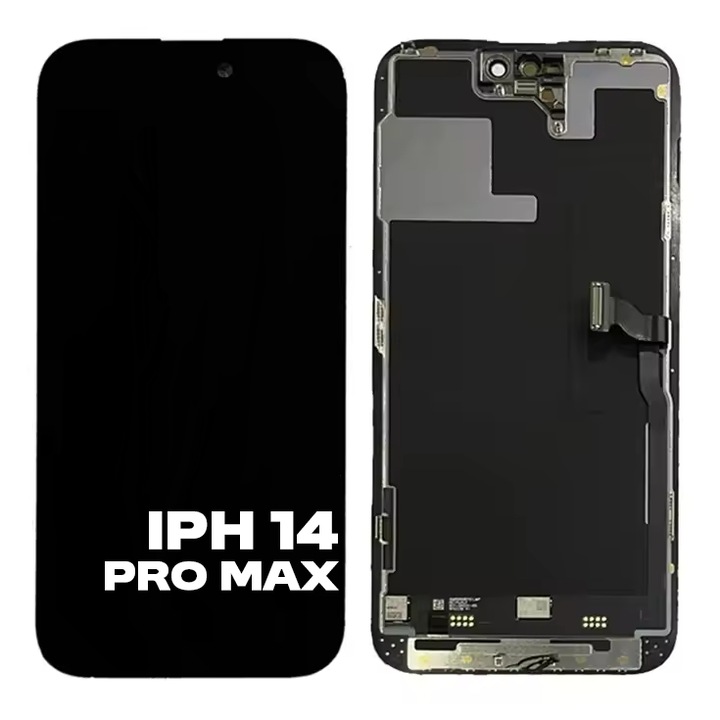 LCD дисплей за iPhone 14 Pro Max, Tradebit, 6.7", черен, включен комплект за сглобяване