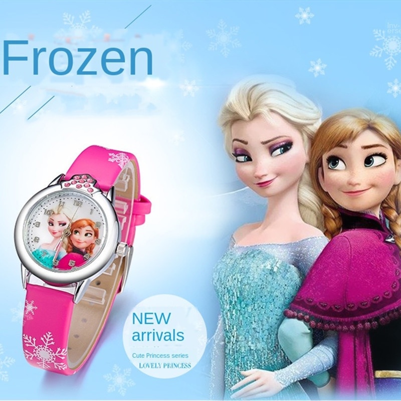 Elsa Roz Ceas copii, AjieQaQ, Frozen Elsa & Anna, Fete, Desen animat, Dragut ...
