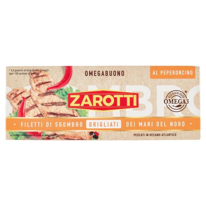 File de Macrou la Gratar in Ulei cu Ardei Iute, Zarotti, 120 g