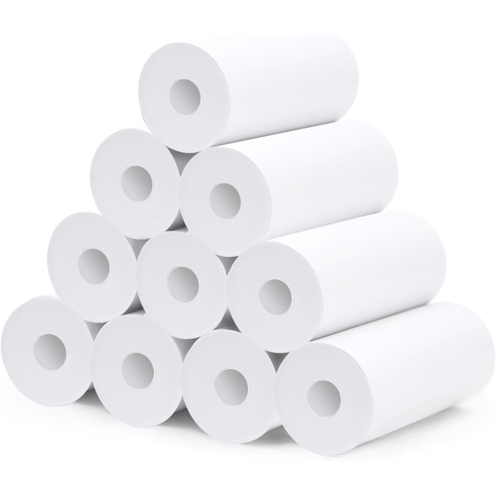 Комплект от 10 ролки за незабавен печат VALA® CLEAR PREMIUM, за детски фотоапарати и мини термични принтери