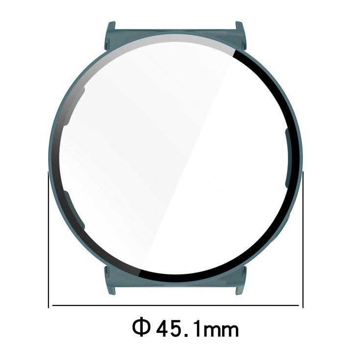 Carcasa cu sticla Bizon pentru Huawei Watch GT 5 41 mm, verde, policarbonat, ultra subtire