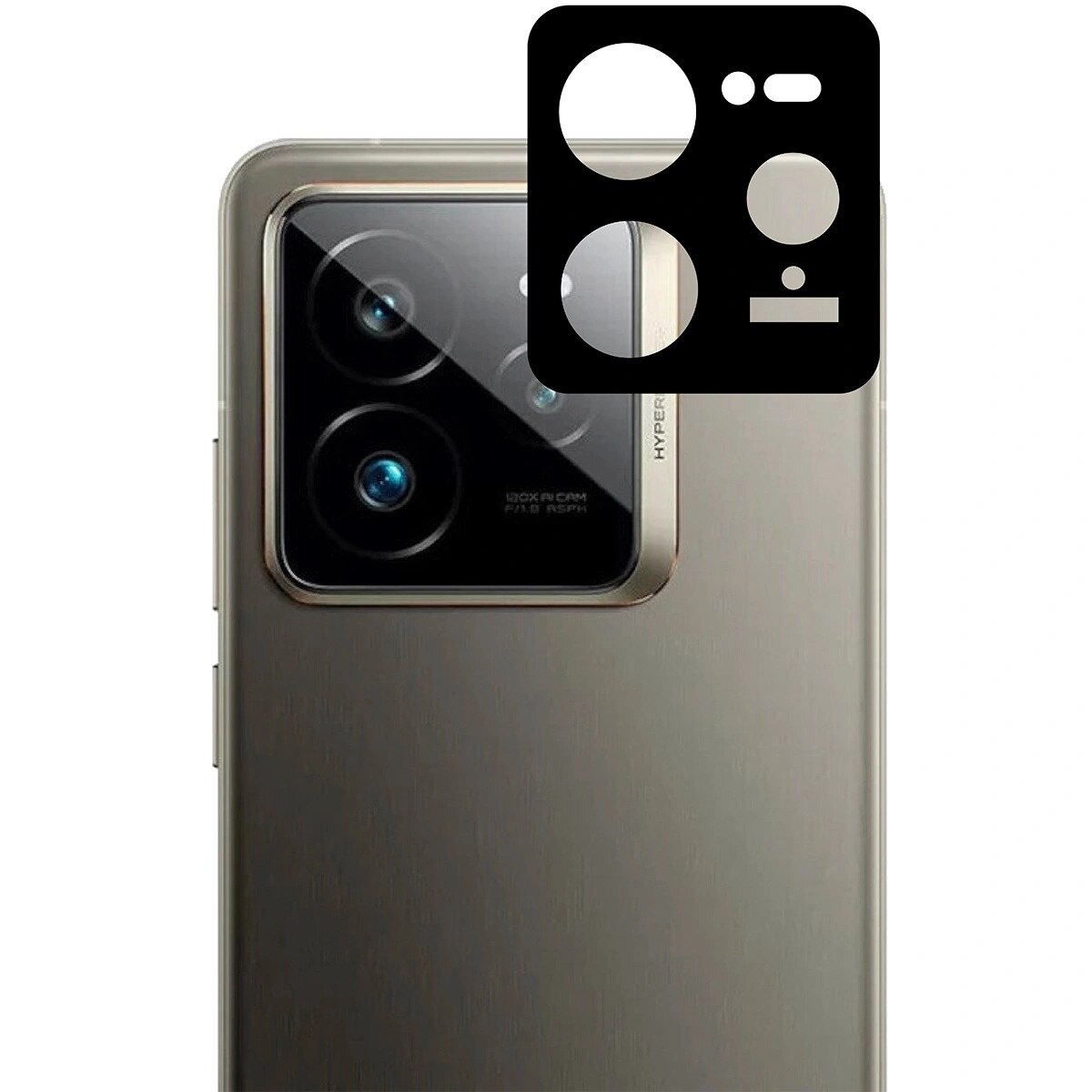 Folie protectie camera pentru Realme GT 7 Pro, Bison, set 2 bucati, negru, aplicare simpla