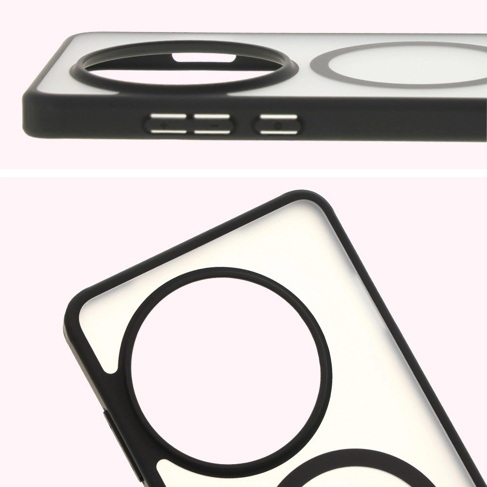 Husa telefon, Bizon, MatteO pentru OnePlus 13, negru, TPU + PC, protectie completa, inel magnetic integrat