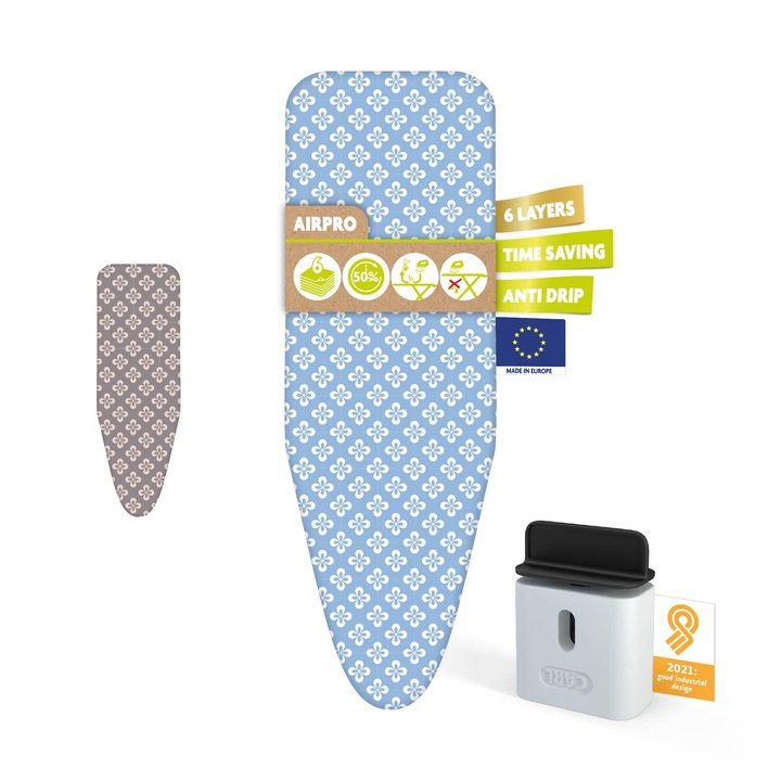 Vasalódeszka huzat, LaundrySpecialist, 38x137cm, 6 rétegű, vonzó design