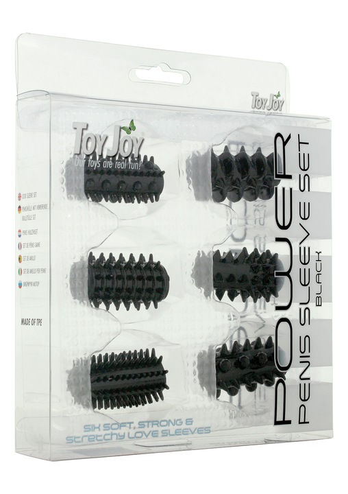 Комплект от 6 аксесоара за пенис стимулатор, TOYJOY, материал TPE