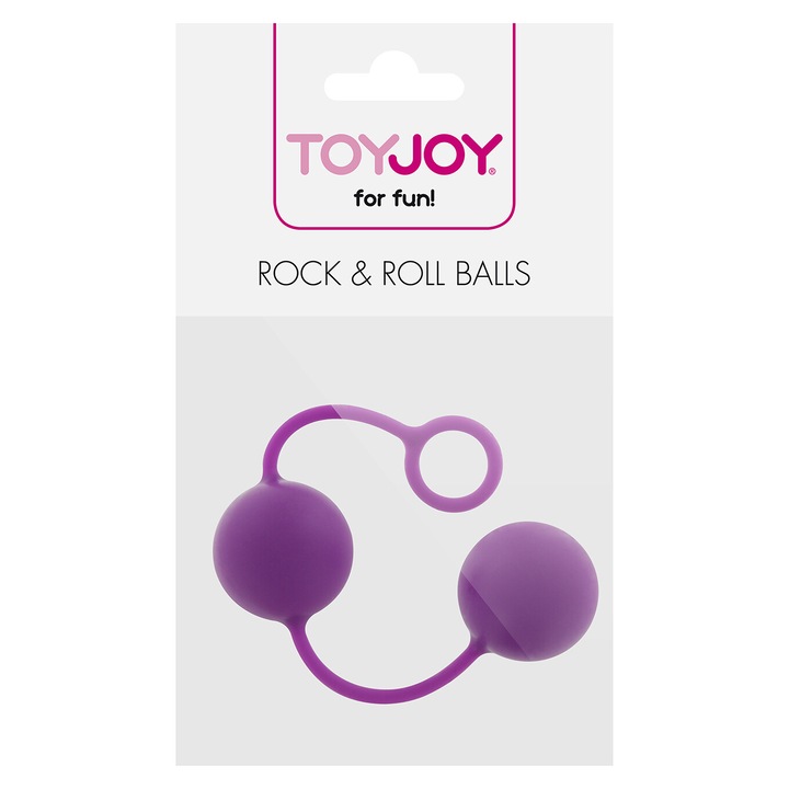 Toy Joy Rock & Roll hüvelygolyó szett, lila, 100% szilikon, vibrációs mechanizmus