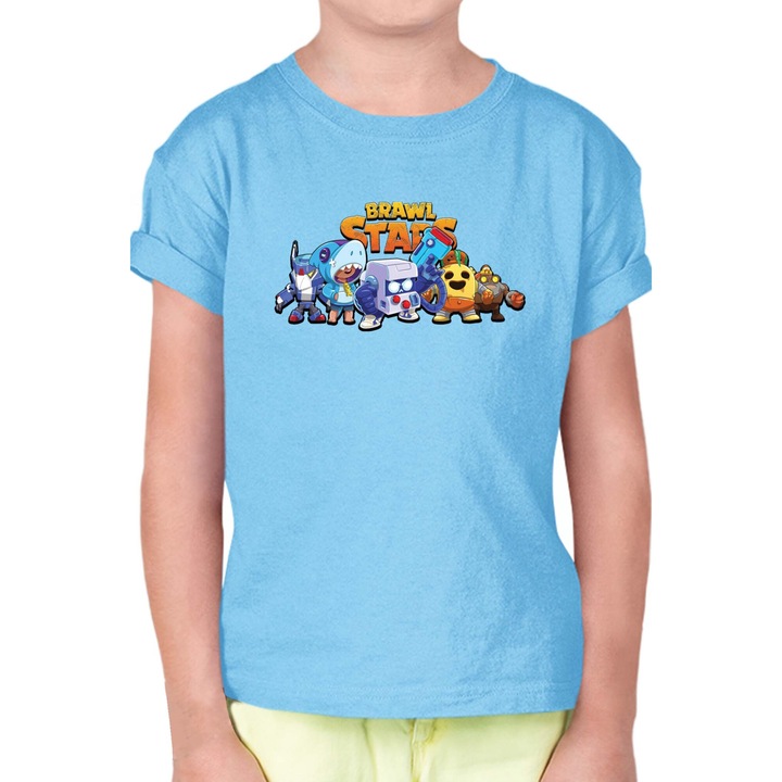 Tricou pentru copii Brawl Stars var2, Albastru azur