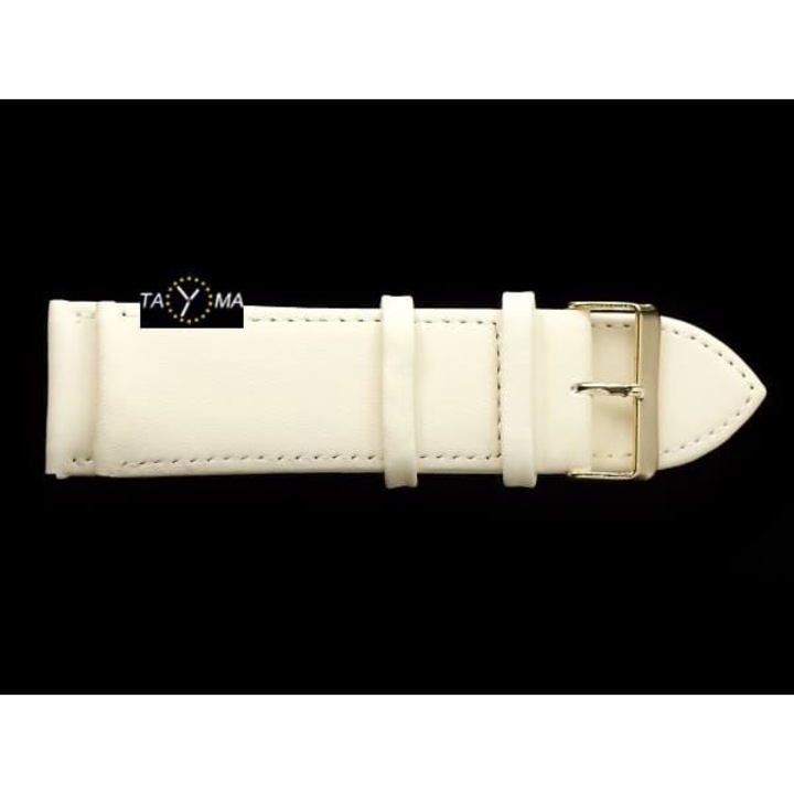 Каишка от естествена кожа, 26мм, бежова, със златна метална катарама, 6 дупки, регулируема дължина 158x192мм