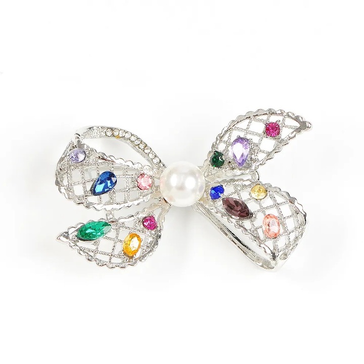 Brosa martisor funda decorata cu pietre multicolore, Meli Melo Paris