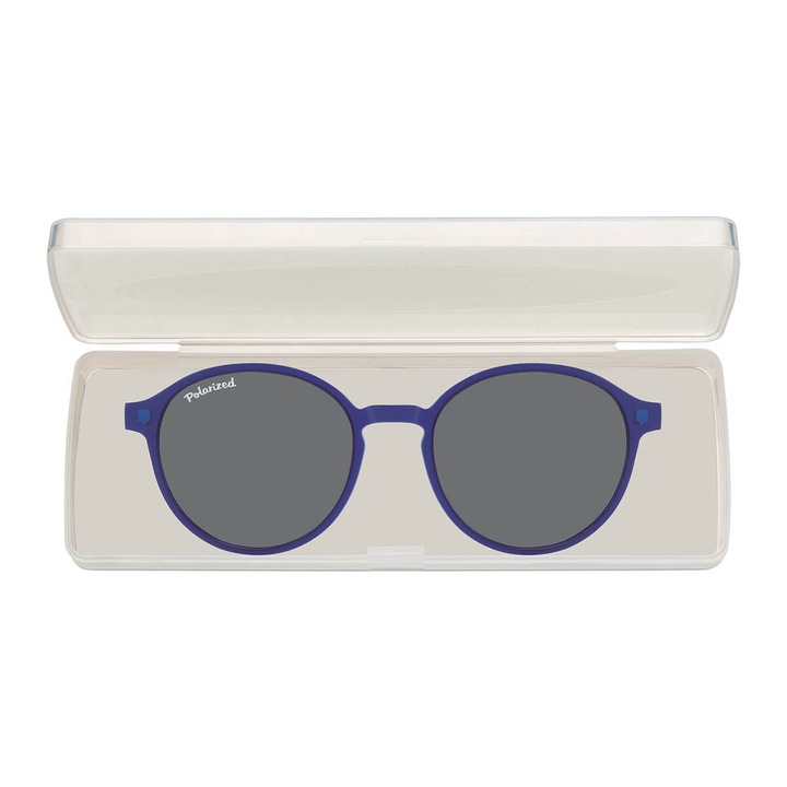 Ochelari unisex cu clip-on polarizator, bleumarin