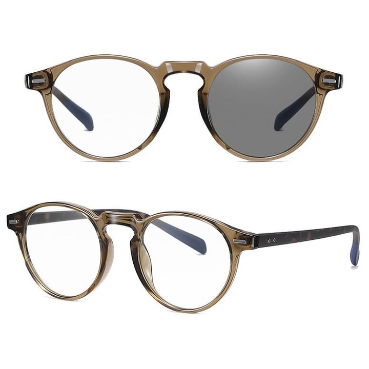 Очила, 2599D, с филтър Blue Light, прозрачен кафяв цвят, размери 13.5x4.7cm, пълен комплект