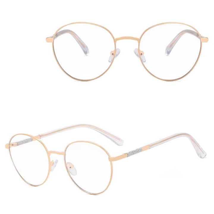 Дамски очила, Lenonki, с филтър Blue Light, златни, 13.4х5см