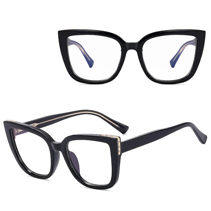 Ochelari filtru UV, Stylion, Policarbonat, Protectie calculator, 54 x 21 x 143 mm, Negru