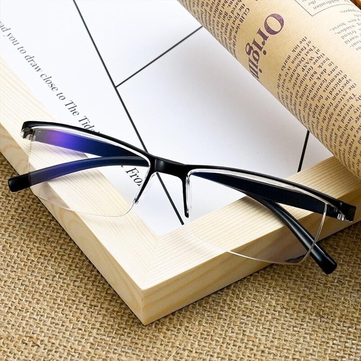 Ochelari de vedere unisex ST313, +4.50, cu filtru de lumina albastra, negru, dimensiuni 55x14x140mm