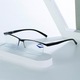 Ochelari de vedere unisex ST313, +4, cu filtru de lumina albastra, negru, set cu etui si stergator