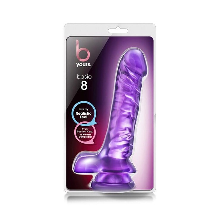 Дилдо BLUSH 8 инча, Лилав, PVC, 19 см