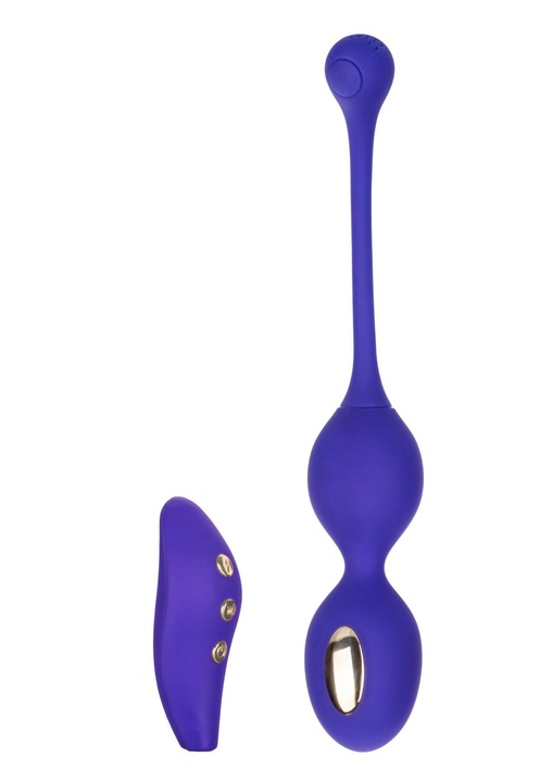 Вибратор CalExotics Estim Dual Kegel Exerciser, 7 вибрационни функции, 5 електростимулационни функции, Син