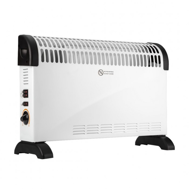 Convector electric NEO Tools, 2000W, termostat reglabil, 58.3x40x14cm, 3.1kg