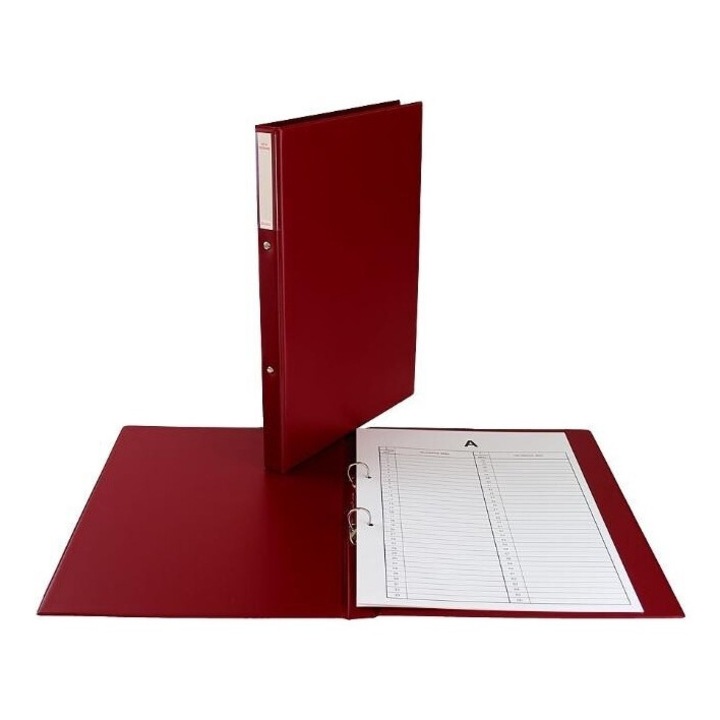 Mappa, Biurfol, 2R, 3cm, piros, 314x257mm, PVC