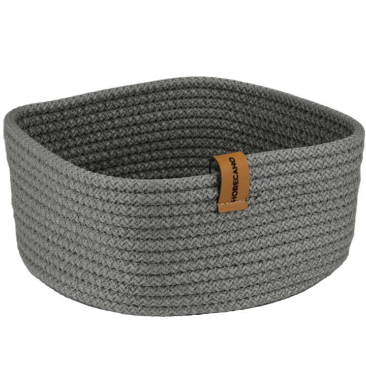 Cos servire rachita HORECANO, antracit, patrat, 19x19xh7cm