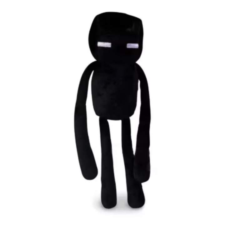 Jucarie Plush Enderman, VeliumCraft, 20 cm, pufos, pentru copii, violet inchis
