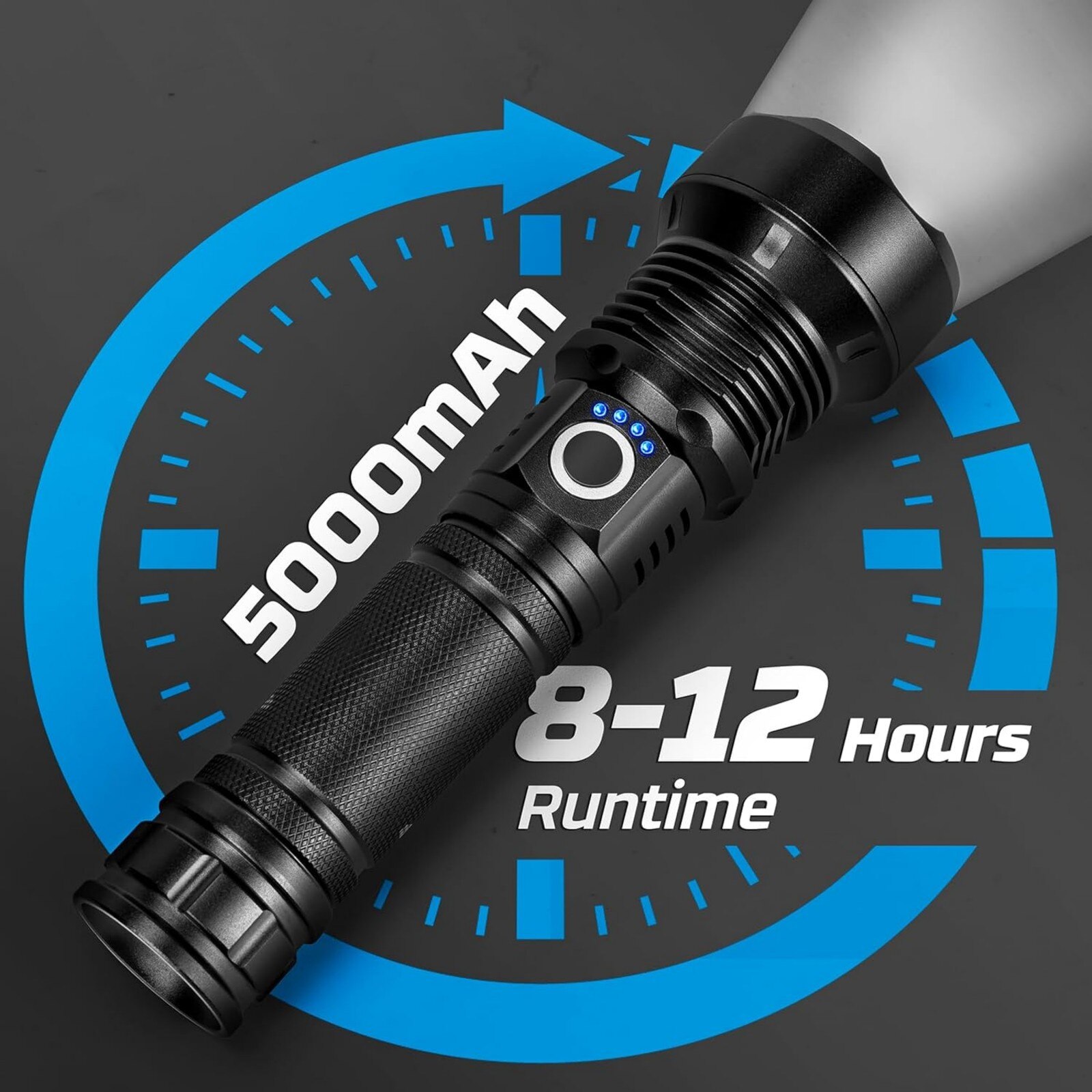 Lanterna LED reincarcabila 14500/400mAh, lumina super stralucitoare si ...
