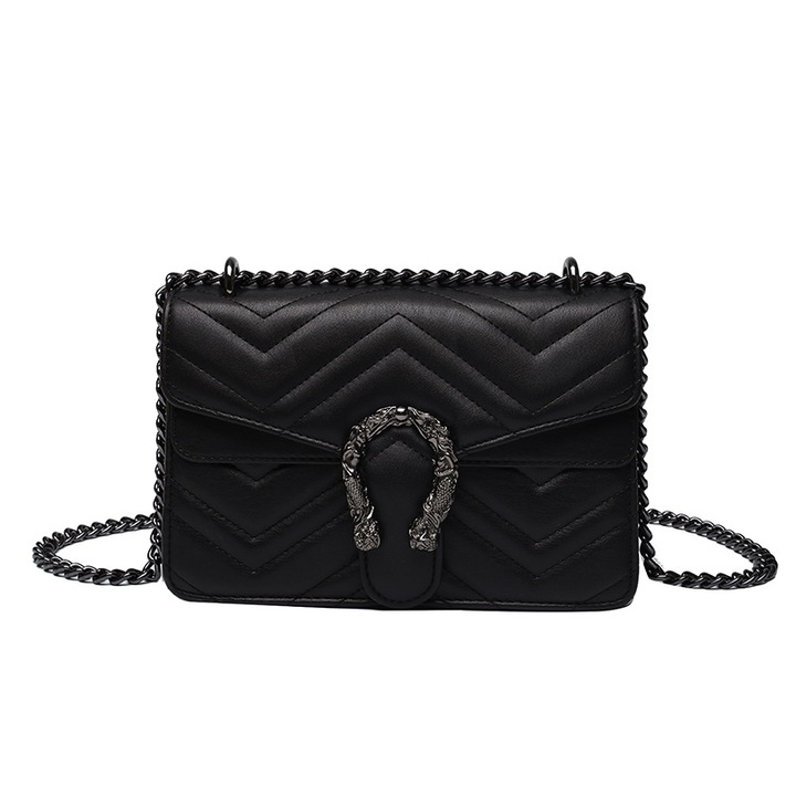 Geanta crossbody, geanta de mana model sarpe, geanta de umar lant din piele, geanta de seara, geanta crossbody unic umar, femei, negru