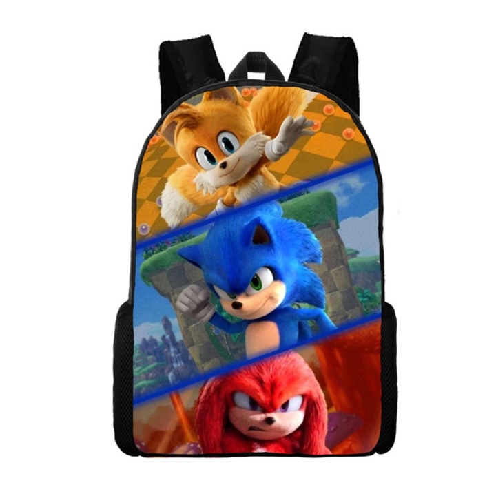 Iskolatáska, nagy kapacitású, ergonomikus, többszínű, 29x44x13cm