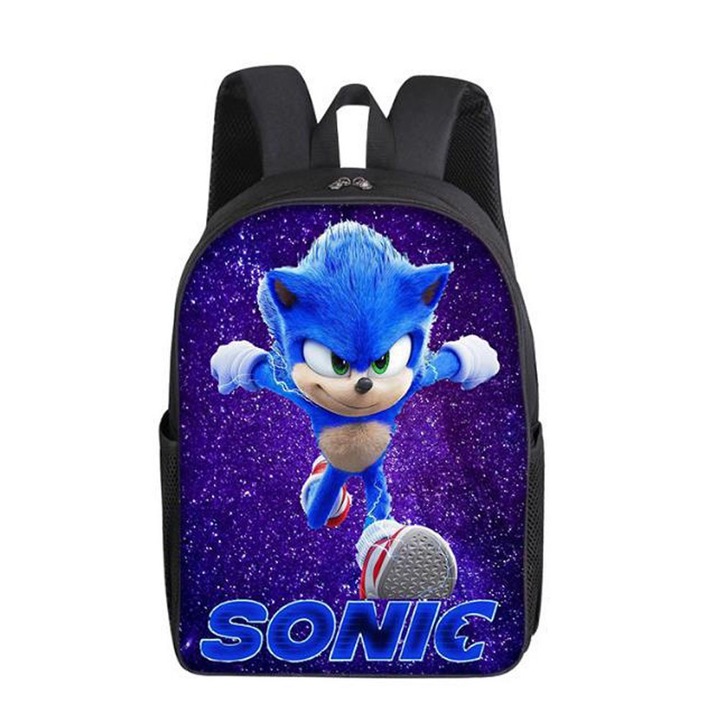 Iskolatáska, nagy kapacitású, ergonomikus, többszínű, 29x44x13cm