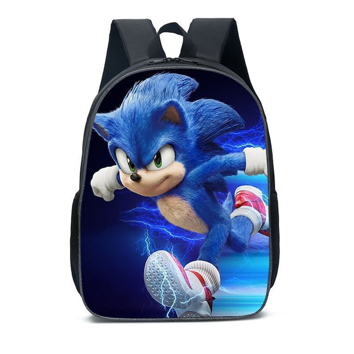 Iskolatáska, nagy kapacitású, ergonomikus, többszínű, 29x44x13cm