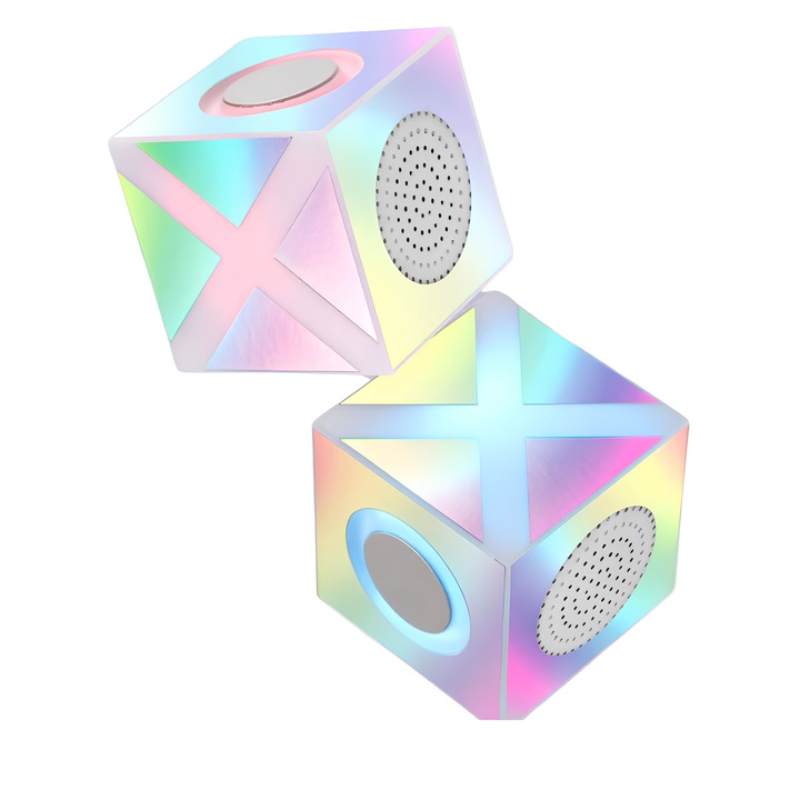 Boxa Portabila Mini cu RGB ANDROTEK® Sunet de Inalta Calitate ≥75dB, Mini Bass, Compatibilitate Extinsa, Boxa Multicolora, Boxa Birou, Petreceri, Calatorii