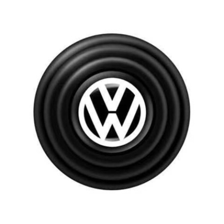 Set 8 bucati, amortizor usa auto, garnitura din cauciuc, cu imprimeu, negru, 2.5x2.5cm