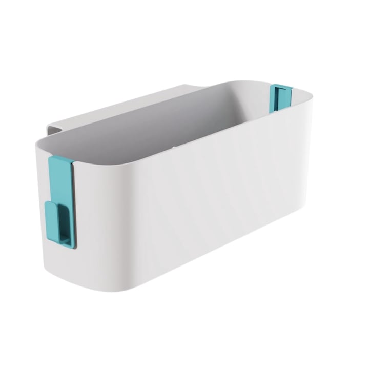 Cutie de depozitare pentru pat, 33 x 11 x 12 cm, plastic, alb