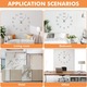 Ceas mare de perete 3D autoadeziv DIY fara cadru, Hggzeg, Autocolant cu ceas de perete din acril pentru sufragerie dormitor decoratiuni pentru casa, Efect de oglinda, Fara zgomot, Usor de instalat, Diametru 60-120cm, Argintiu