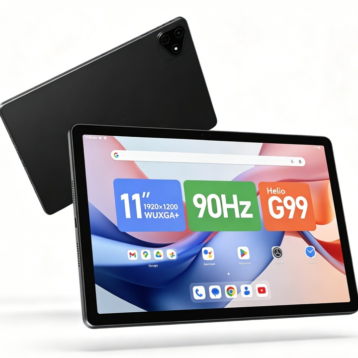 Tableta ALLDOCUBE® iPlay60 Pro, 11", 16(6+10)GB RAM, 128GB ROM, WiFi & SIM, 7000mAh, 1920x1200, Android 14, Bluetooth 5.2, Storm Grey