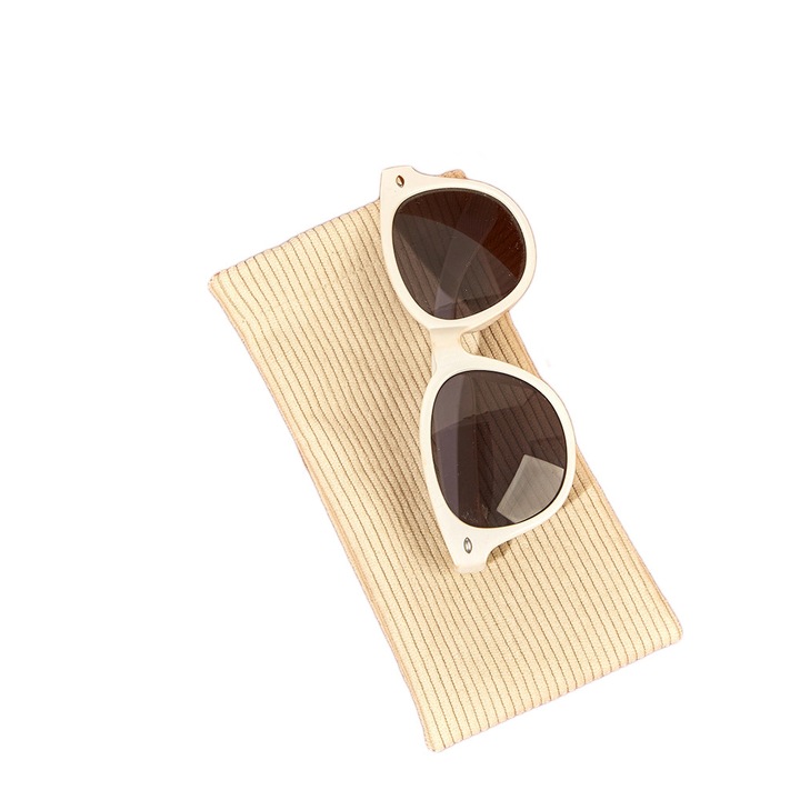 Etui pentru ochelari, multicolor, 23 grame, dimensiuni normale-Alb