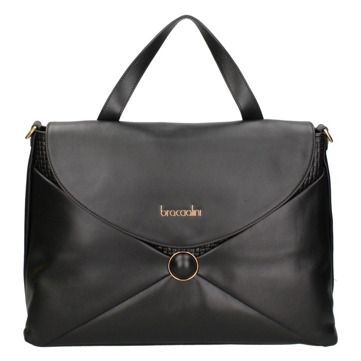 BRACCIALINI, Geanta crossbody din piele 207973, Negru