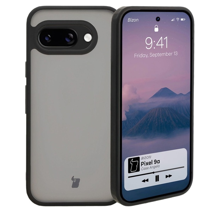 Husa Bizon Case Angelo pentru Google Pixel 9a, colorata cu rama neagra