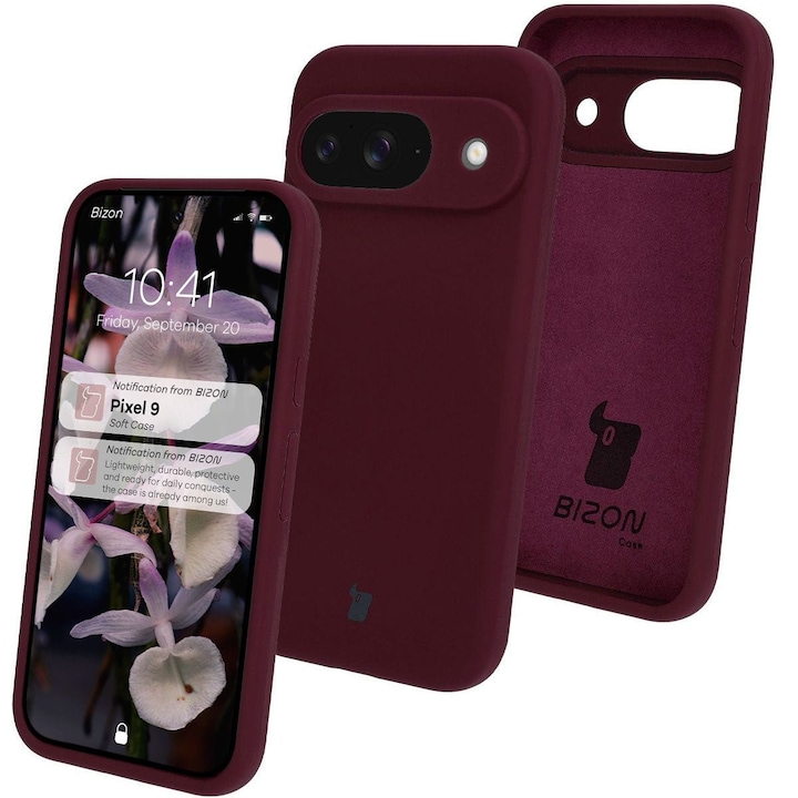 Husa Bizon Soft Case pentru Google Pixel 9, violet inchis
