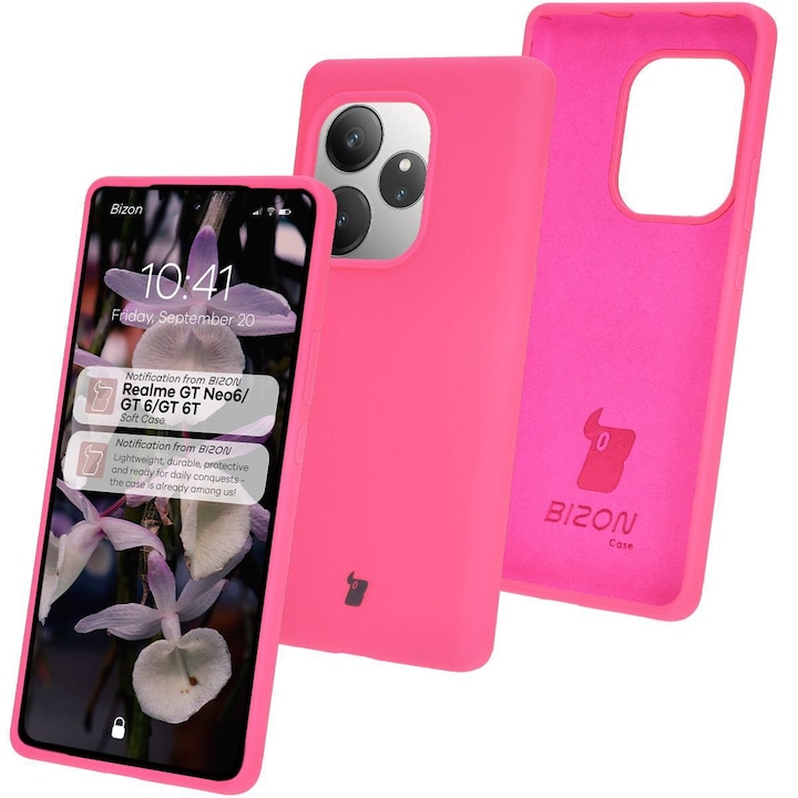 Калъф, Bizon Soft Case, за Realme GT 6 / GT 6T / GT Neo 6 / GT Neo 6 SE, Розов