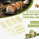 Set complet pentru preparare Sushi, Puepoul, Set de 10, Multiple forme de sushi, pentru gatit si servit, Extensibil, Suprafata lucioasa, Material ABS, Usor de curatat, Simplu si durabil, Ideal pentru a face sushi acasa