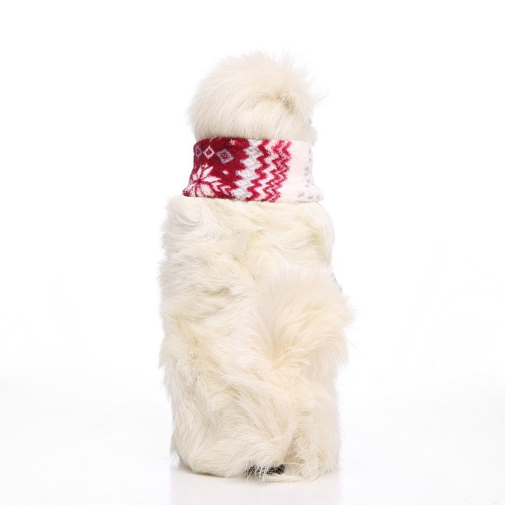 Esarfa de vacanta pentru animale de companie, accesoriu festiv pentru caini/pisici, accesoriu dragut pentru iarna pentru animale de companie, L