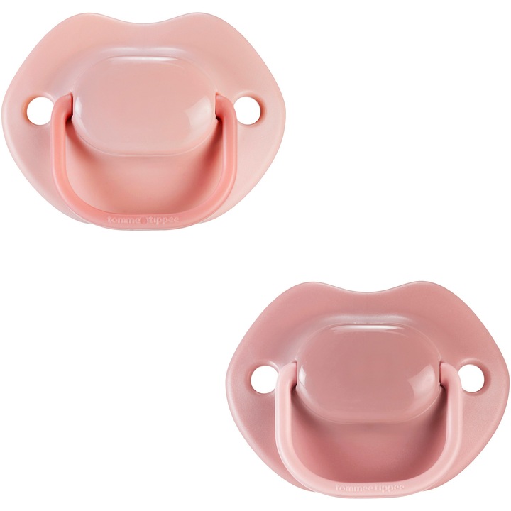 Ортодонтска залъгалка Tommee Tippee Moda, 6-18 месеца, Розов, 2 броя