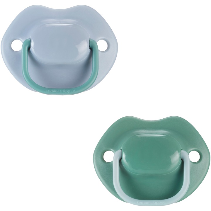 Ортодонтска залъгалка Tommee Tippee Moda, 6-18 месеца, Зелен/Син, 2 броя